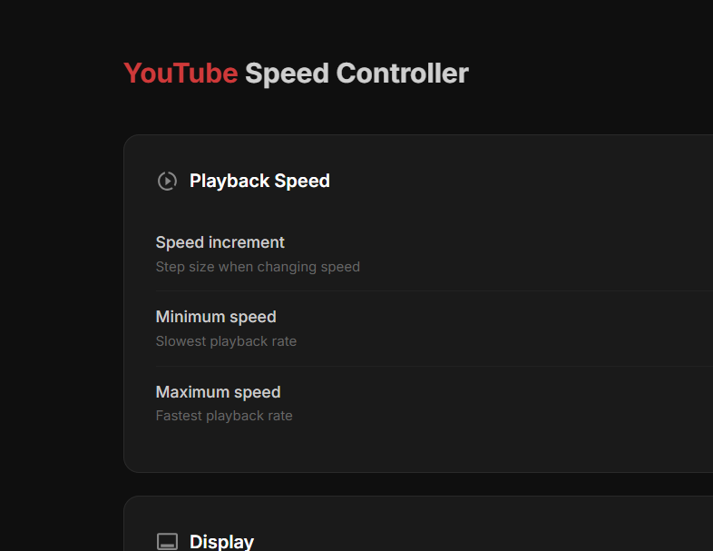 Precise Speed Control